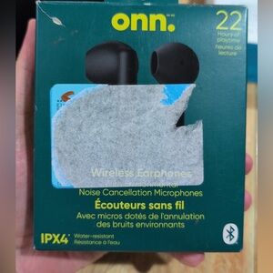 Onn black wireless headphones
